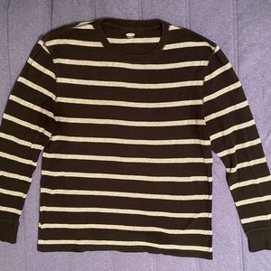 Old Navy Large Black LS shirt with grey stripes